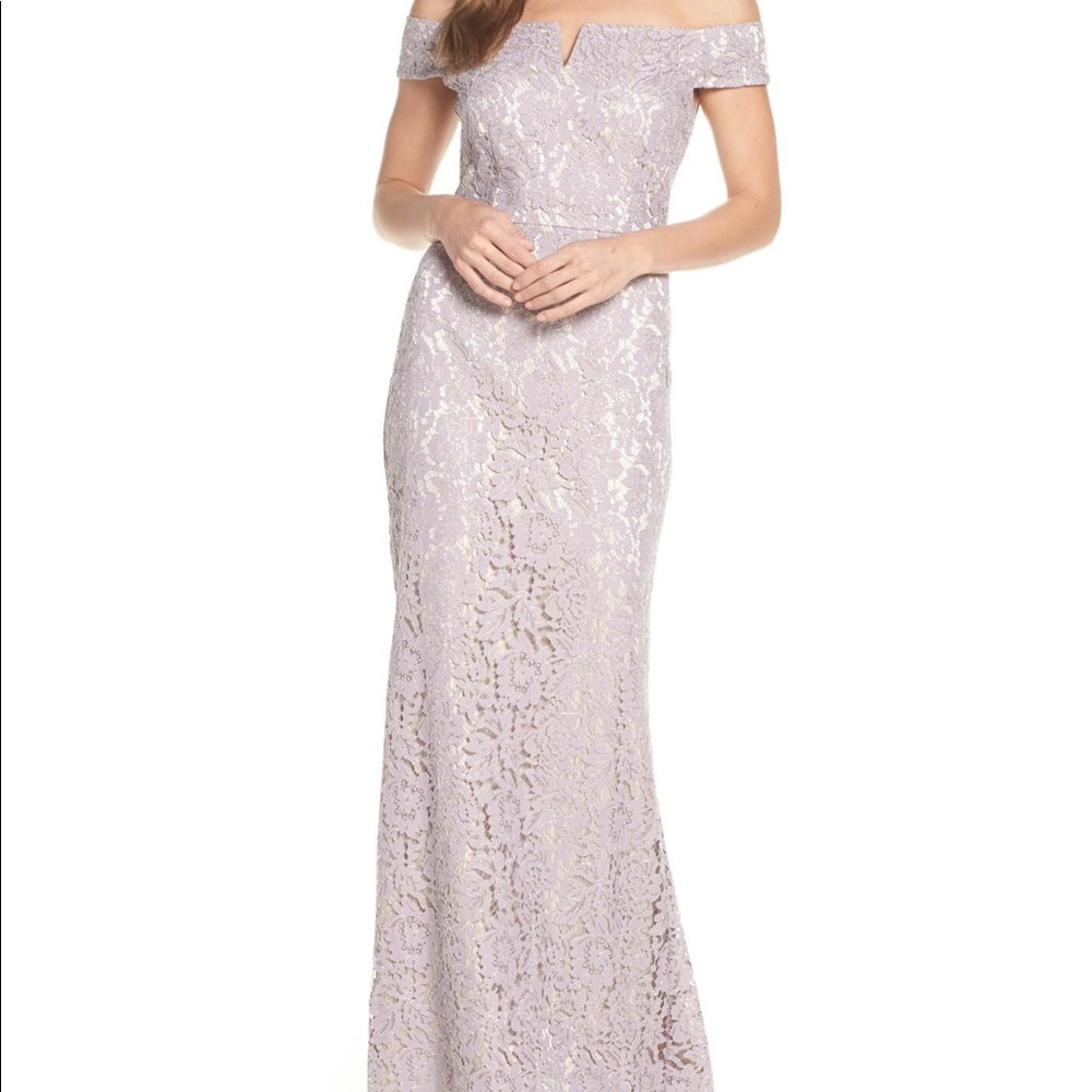 Vince Camuto Lilac&Silver Evening Mermaid Gown (8)